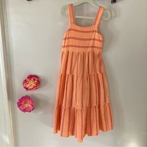 Zara Kids Orange and Pink Striped Dress
